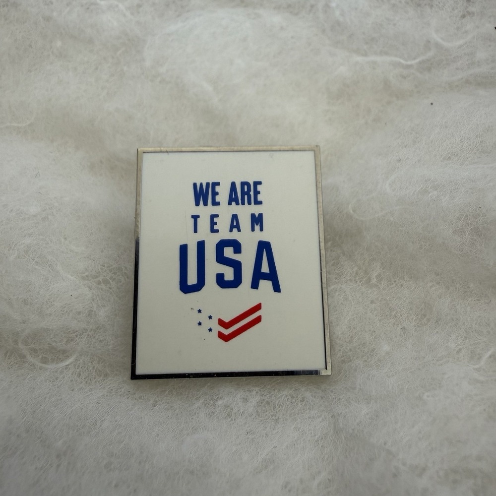 VTG Olympic Games "We Are Team USA" Enamel Pin Honav w/Metal Backer